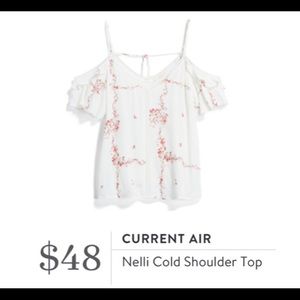 Current Air Cold Shoulder Top